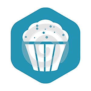 Cupcake icon. A delicious treat for coffee or tea.